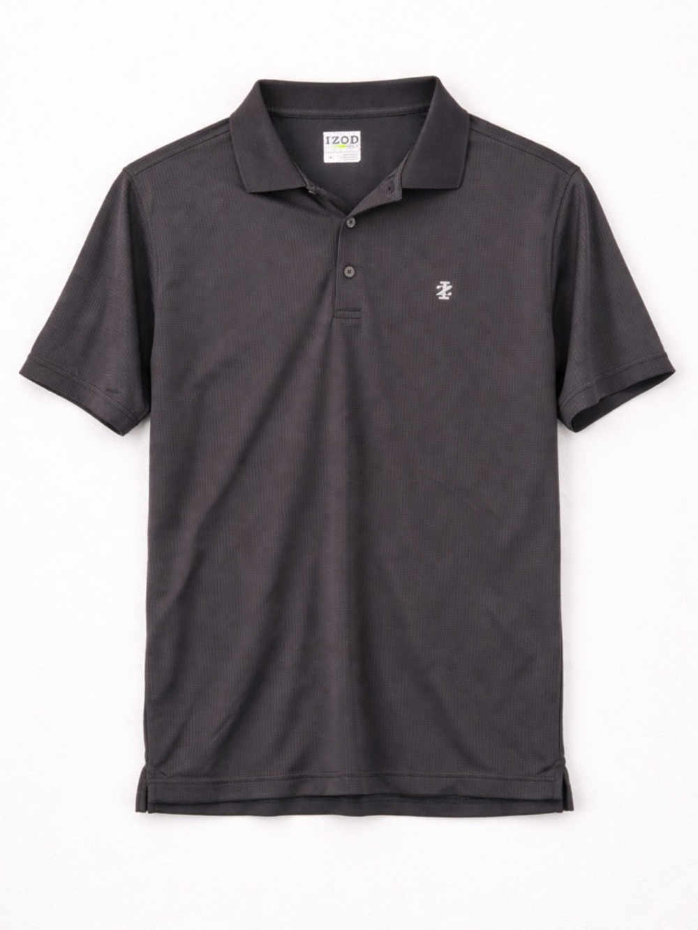Izod Golf Polo Shirt Black Men’s Medium Performance Short Sleeve Classic Fit